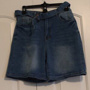 One Republic For All Sz 8 Denim Jean Shorts w/D ring Belt Casual Summer